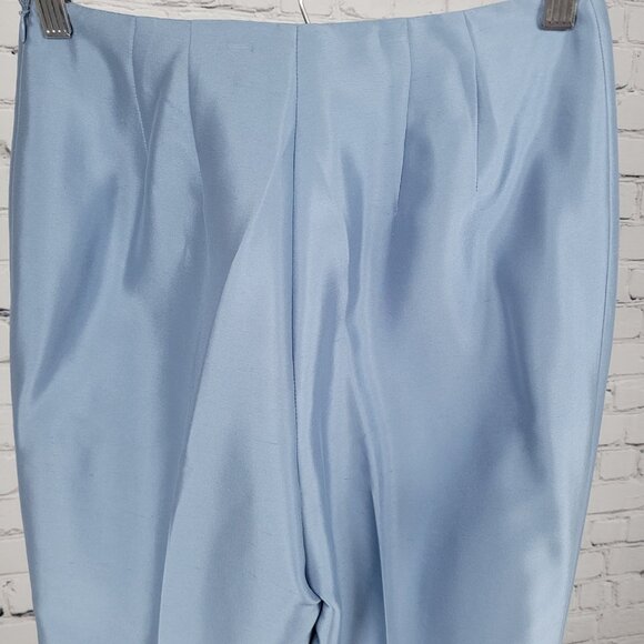 NWD Ann Taylor Blue Silk Sequin Bead Embellished Lined Pants Size 2 (26x28.5) - Picture 11 of 16